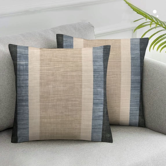 Nawypu 2pcs Dark Grey Patchwork Throw Pillow Cover Luxury Burlap Cushion Cover Square Pillowcover for Sofa Couch Bedroom Living Room Home Decor,