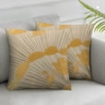 thumbnail image 1 of Jiayy 2pcs Nordic Style Blend Pillowcase with Ginkgo Leaf Pattern, Home Sofa Cushion Cover, Printed backrest Pillowcase, Invisible Zipper, Removable and Washable White, 1 of 6