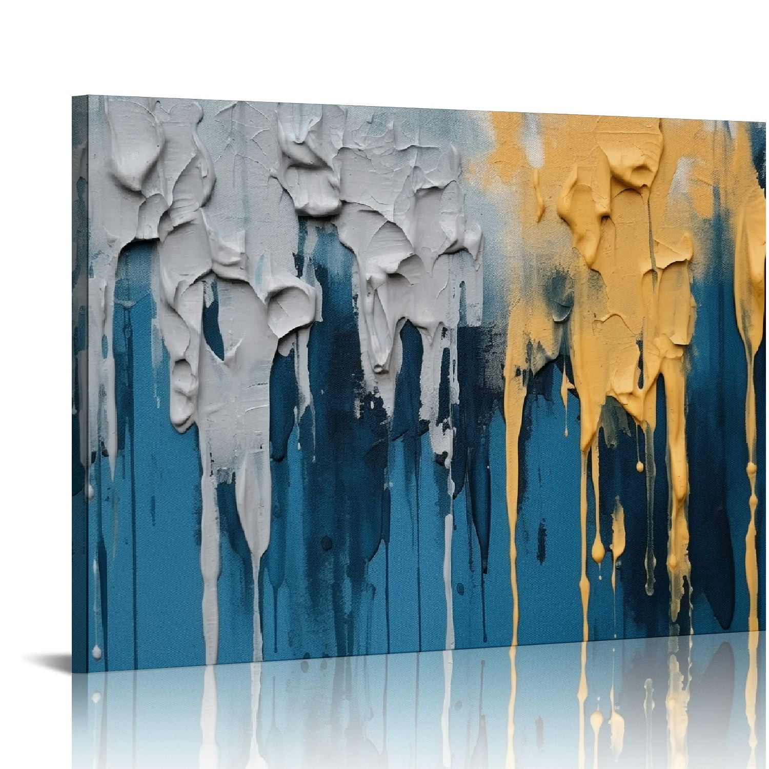 Nawypu 3D Art Prints, Enchanting Illusions, Blue Illusion Canvas Wall Art Print, Intriguing and