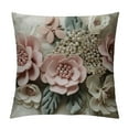 thumbnail image 1 of Nawypu  3D Flower Throw Pillow Cover Aesthetic Decorative Floral Accent Pillow Case Colorful Cushion Handmade Pillowcase Bed Bedroom Couch Office Beige Pink, 1 of 5