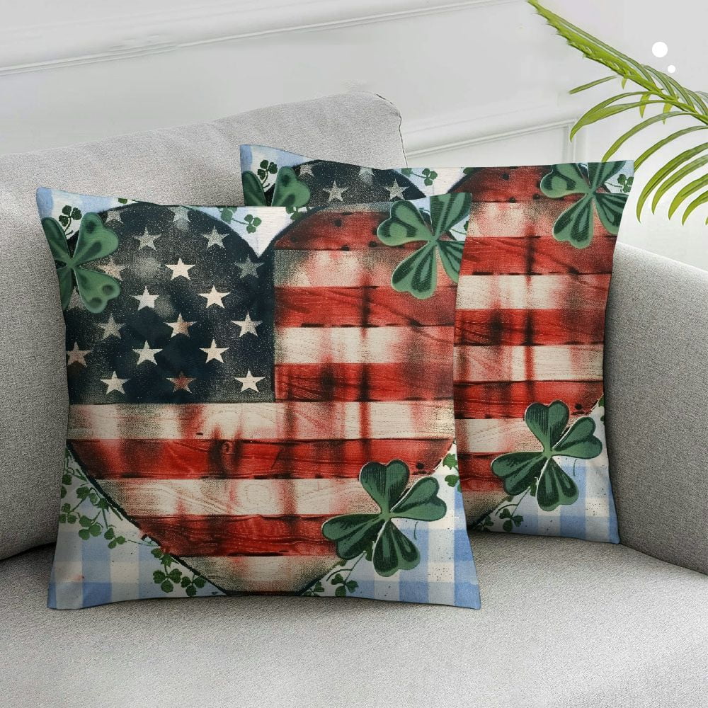 Nawypu 4th of July Pillow Covers Independence Throw Pillow Covers Memorial Day Patriotic Pillow