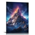 thumbnail image 1 of Nawypu 5Starry Night Sky Wall Art Purple Star Skyline Over The Mountain Painting Prints On Canvas The Picture Landscape Artwork for Home Modern Decoration Print Decor for Living Room, 1 of 4