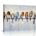 thumbnail image 1 of Nawypu  Abstract Birds Canvas Wall Art: Colorful Birds on Wire Picture Sparrow Painting Artwork for Living Room (Multi-Sized), 1 of 4