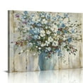 thumbnail image 1 of Nawypu  Abstract Blooms Canvas Wall Art - Bouquet in Glass Vase Painting Print on Wrapped Canvas Small Size for Bathroom, 1 of 6