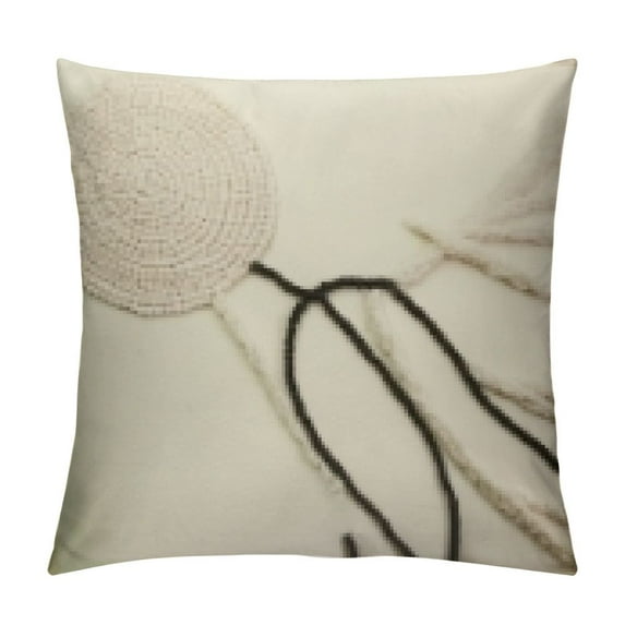 Nawypu Abstract Boho Pillow Covers Tufted Mid Century Modern Throw Pillows Minimalism Aesthetic Textured Pillow Cover Sun Leaf Boho Pillows Decorative Throw Pillows for Bed Couch Sofa