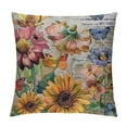 thumbnail image 1 of Nawypu  Abstract Cartoon Flower Pillow Cases,Decorative Cushion Cover (Oil Painting Sunflower), 1 of 5