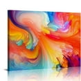 thumbnail image 1 of Nawypu Abstract Colorful Wall Art Rainbow Canvas Wall Decor Bright Multicolor Color Blocks Splash Picture Art Modern Contemporary Prints Painting Artwork for Home Living Room Bedroom Office Decoration, 1 of 4
