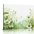 thumbnail image 1 of Nawypu  Abstract Floral Canvas Wall Art Grey Cream White Grass Flowers Canvas Pictures Modern Landscape Painting Botanic Artwork for Living Room Bedroom Kitchen Office Wall Decor, 1 of 4