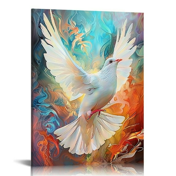 Nawypu Abstract Harmony of Dove Bird Printed Canvas Wall Art, Perfect for Home Decor, Gifts For Dove Bird Lover, Ready to Hang