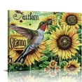 thumbnail image 1 of Nawypu  Abstract Hummingbird Sunflower Wall Art Canvas Print Inspirational Quotes Modern Home Decorations Framed Ready To Hang Hummingbirds And Sunflowers, 1 of 5