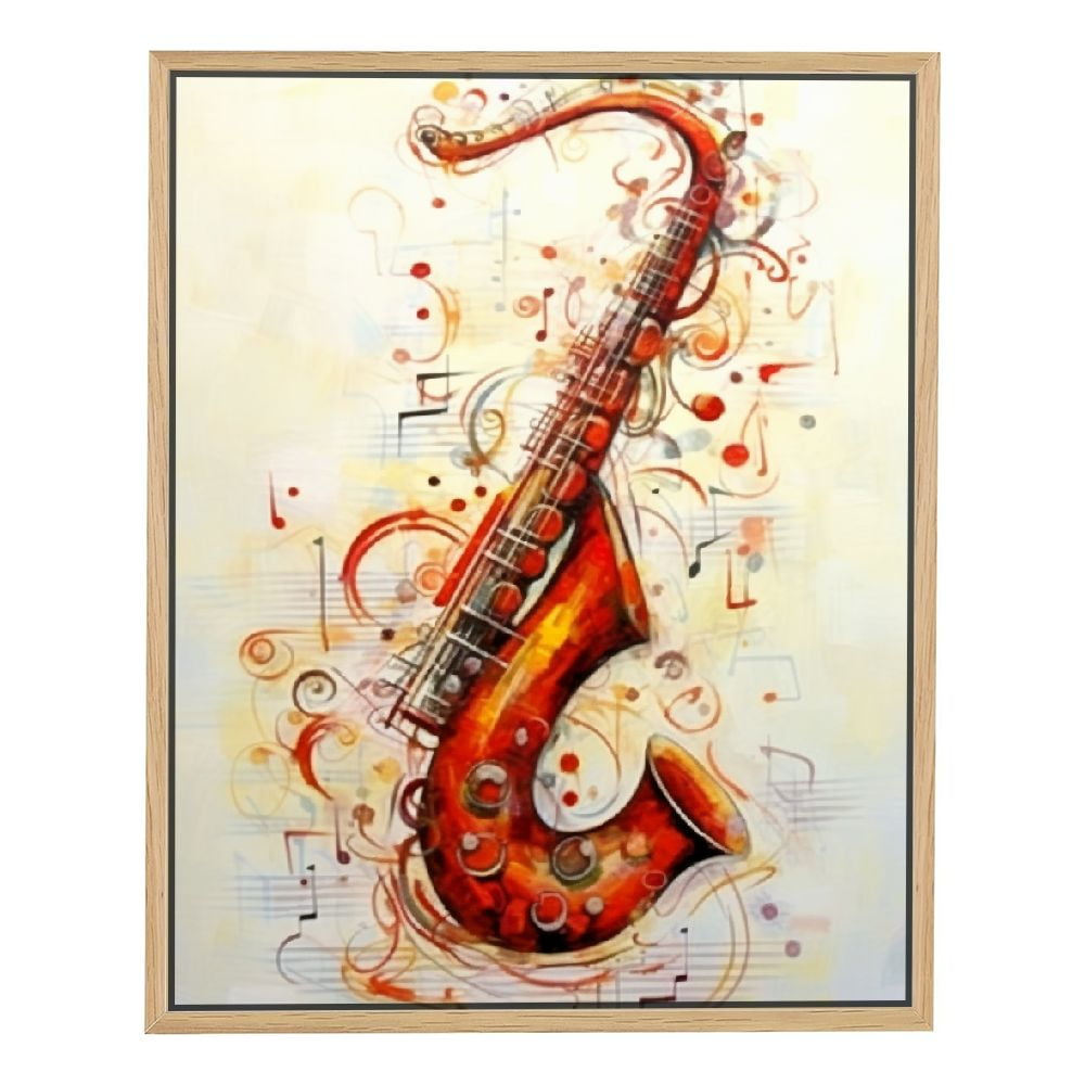 Nawypu Abstract Music Canvas Wall Art Colorful Musical Instruments ...