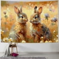 thumbnail image 1 of Nawypu Abstract Rabbit Animal Spring Painting Cute Bunny Hanging Tapestry Painting, 1 of 6