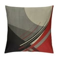 thumbnail image 1 of Nawypu  Abstract Red Black Stripes Throw Pillow Cover Wave Swirl Creative Collage Patchwork Simple Modern Linear Grey Pillow Case Decorative Men Women Boy Girl Room Cushion Cover for Home, 1 of 5