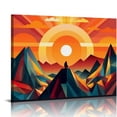 thumbnail image 1 of Nawypu  Abstract Sun Scenery Canvas Wall Art of Mountain Sunrise Sunset Red Yellow Nature Landscape Wall Decor Modern Artwork for Living Room Bedroom 20x16 inch, 1 of 4