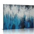thumbnail image 1 of Nawypu Abstract Teal Canvas Wall Art Turquoise Abstract Painting Teal and Grey Picture Wall Decor Blue Teal Artwork Navy Blue White Gray Abstract Painting Teal and Silver Abstract Painting, 1 of 4
