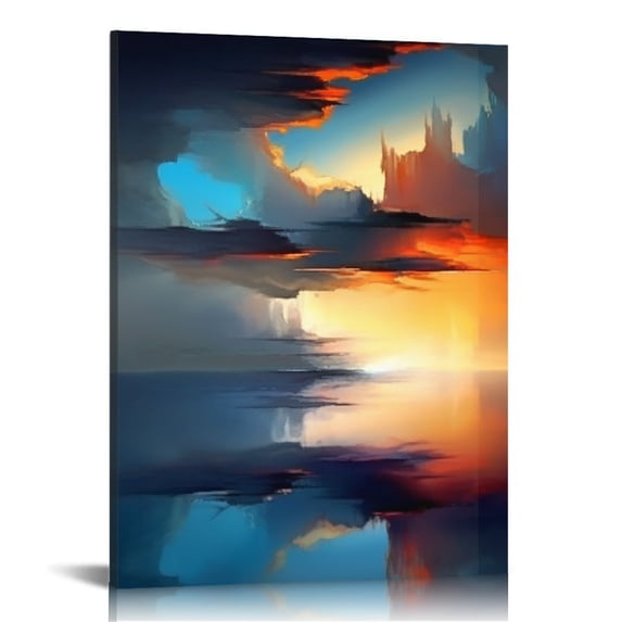 Nawypu Abstract Wall Art Canvas Print Decoration Artwork Abstract Colorful Home Decor Black Frame Easy to Hang for Living Room Bedroom and Office Home Kitchen Artwork