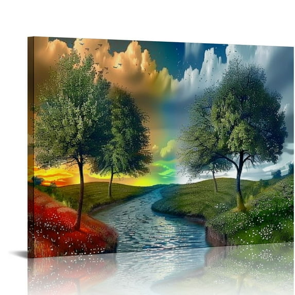 Nawypu Abstract canvas wall art Abstract Art Paintings Fantasy Colorful Graffiti on Modern Artwork wall Decor for Living Room Bedroom Kitchen