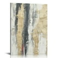 thumbnail image 1 of Nawypu  Abstract wall art with Gold foil - Gold and Gray canvas artwork print with glitter texture for modern style decor，Framed, Ready to hang, 1 of 5