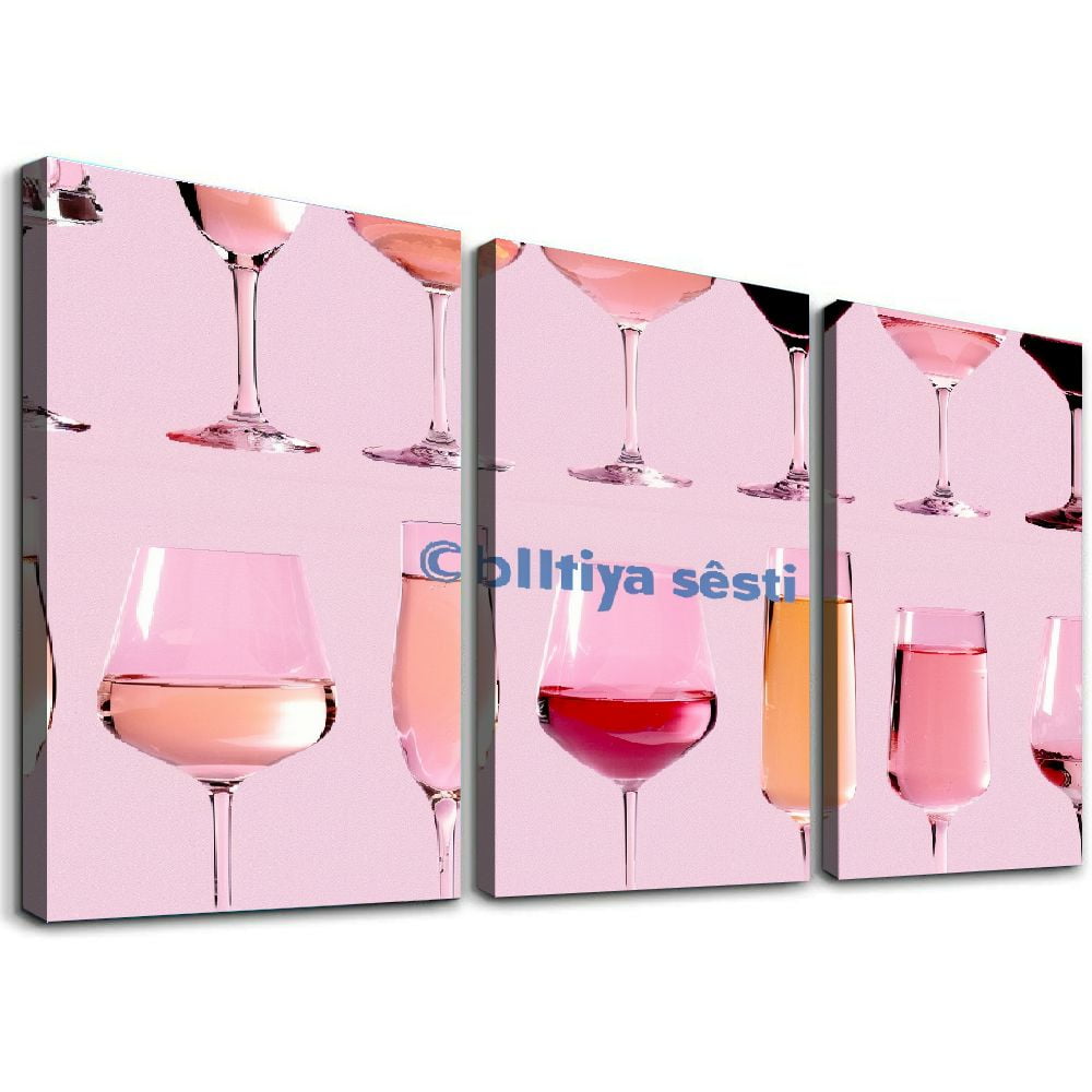 Nawypu Aesthetic Pink Pictures Champagne Poster Funky Cocktail