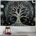 thumbnail image 1 of WERPE Aesthetic Tree of Life Tapestry Black and White Wall Tapestry Hippie Sun Moon Star Galaxy Space Tapestries Forest Wall Hanging Decor Nature Home Decoration for Bedroom,Living Room,Dorm, 1 of 6