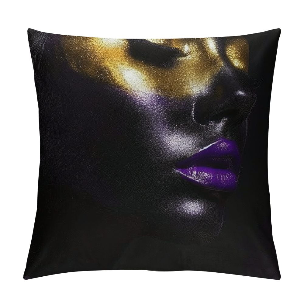 Nawypu African Afro American Throw Pillow Cover Farmhouse Decorative