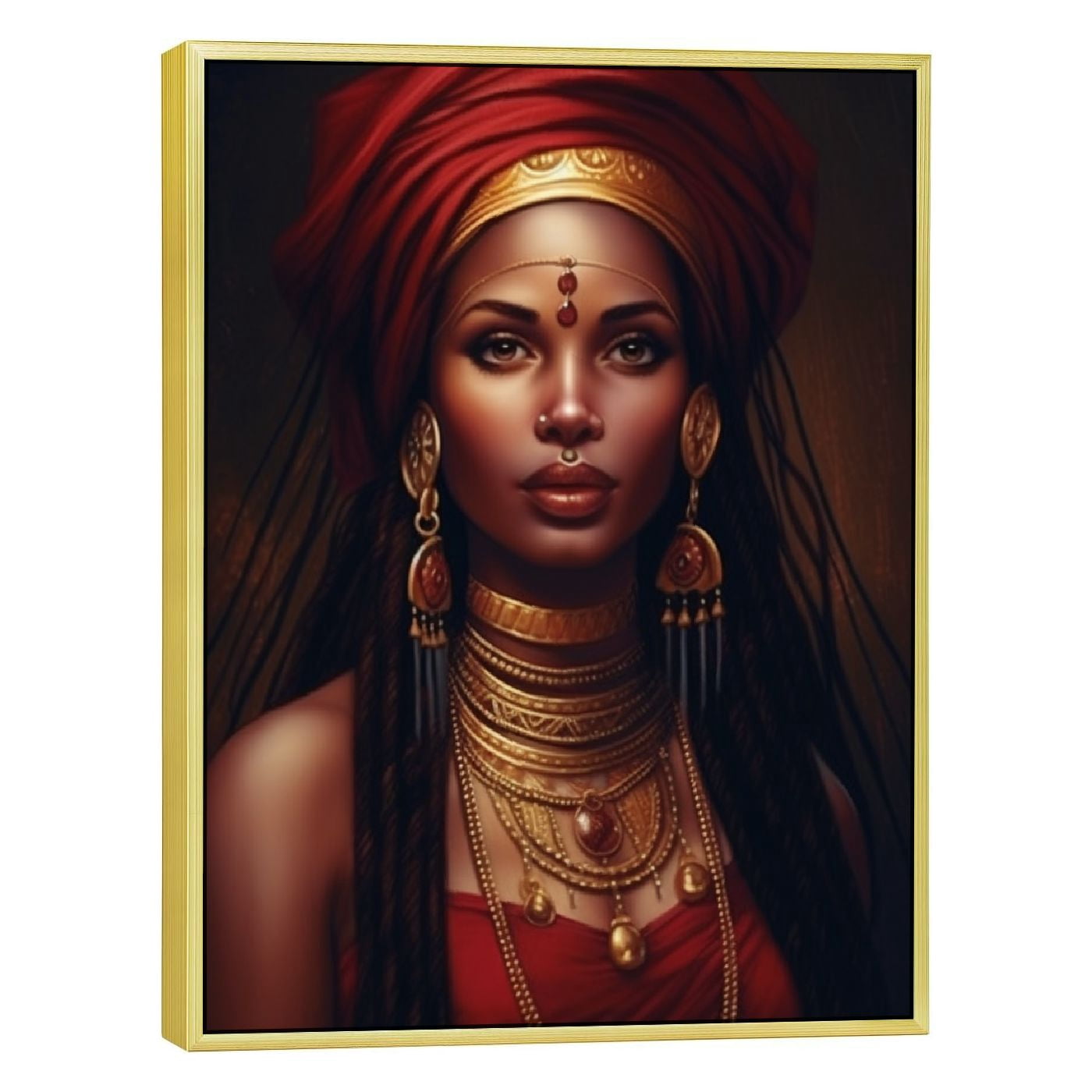 Nawypu African American Canvas Art Paintings,Beautiful African Woman ...