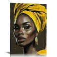 thumbnail image 1 of Nawypu African American Canvas Wall Art Abstract Black Woman Art Yellow Hair Black Girl Painting Woman Portrait Picturefor Living Room Bedroom Decor, 1 of 5
