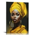 thumbnail image 1 of Nawypu  African American Canvas Wall Art Abstract Black Woman Art Yellow Hair Black Girl Painting Woman Portrait Picturefor Living Room Bedroom Decor (, 1 of 4