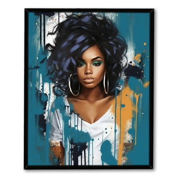 Nawypu African American Canvas Wall Art Framed Black Woman Canvas Painting Prints for Living Room Bedroom Bathroom Home decor Ready to Hang