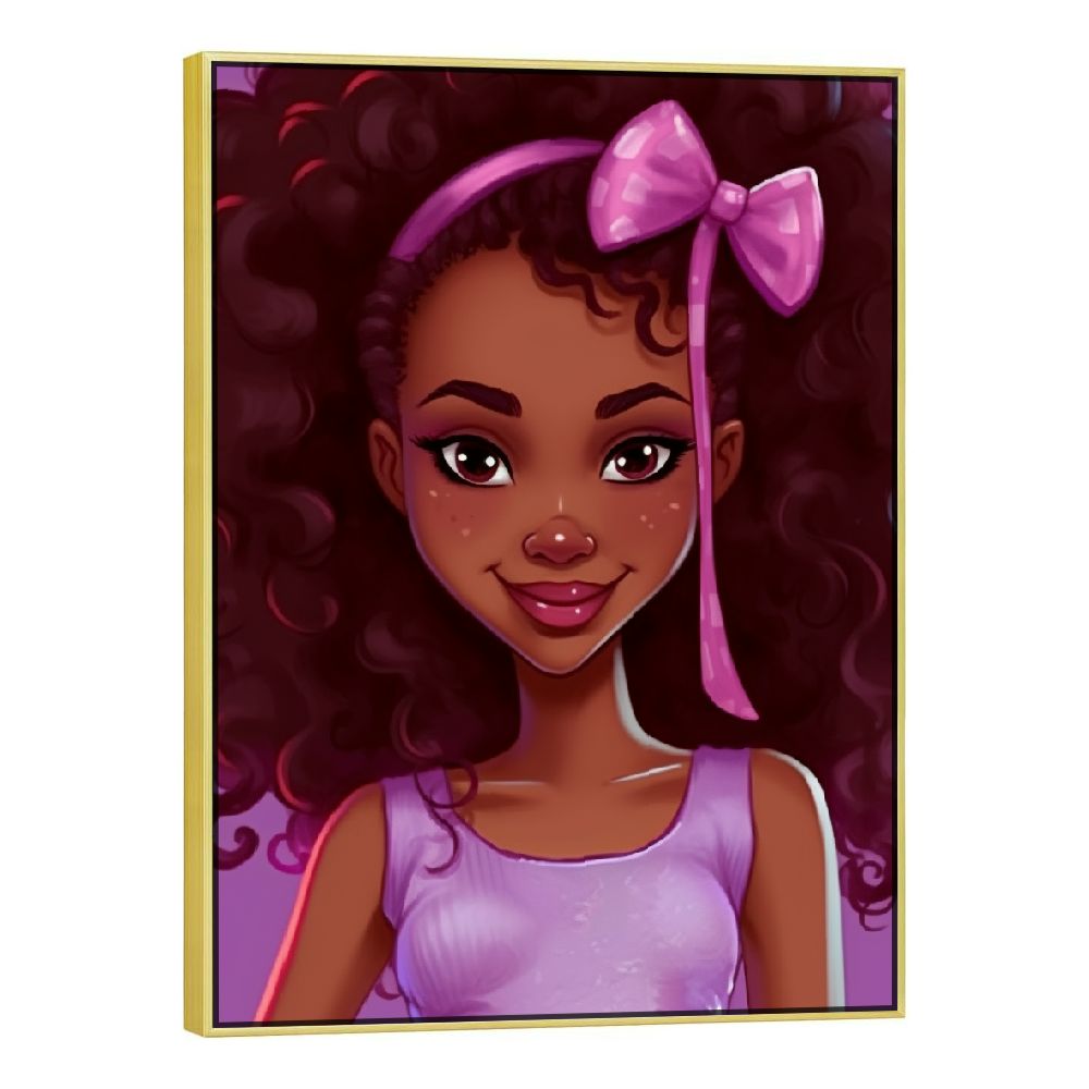 Nawypu African American Wall Art Black Kid Poster Afro Girl Canvas ...