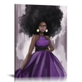 thumbnail image 1 of Nawypu African Woman Canvas Wall Art African American Woman Poster Fashion Wall art Prints Painting African Girl Artwork Pictures Wall Decor, 1 of 4