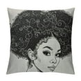 Awypu Afro American Woman Throw Pillow Covers African American Black