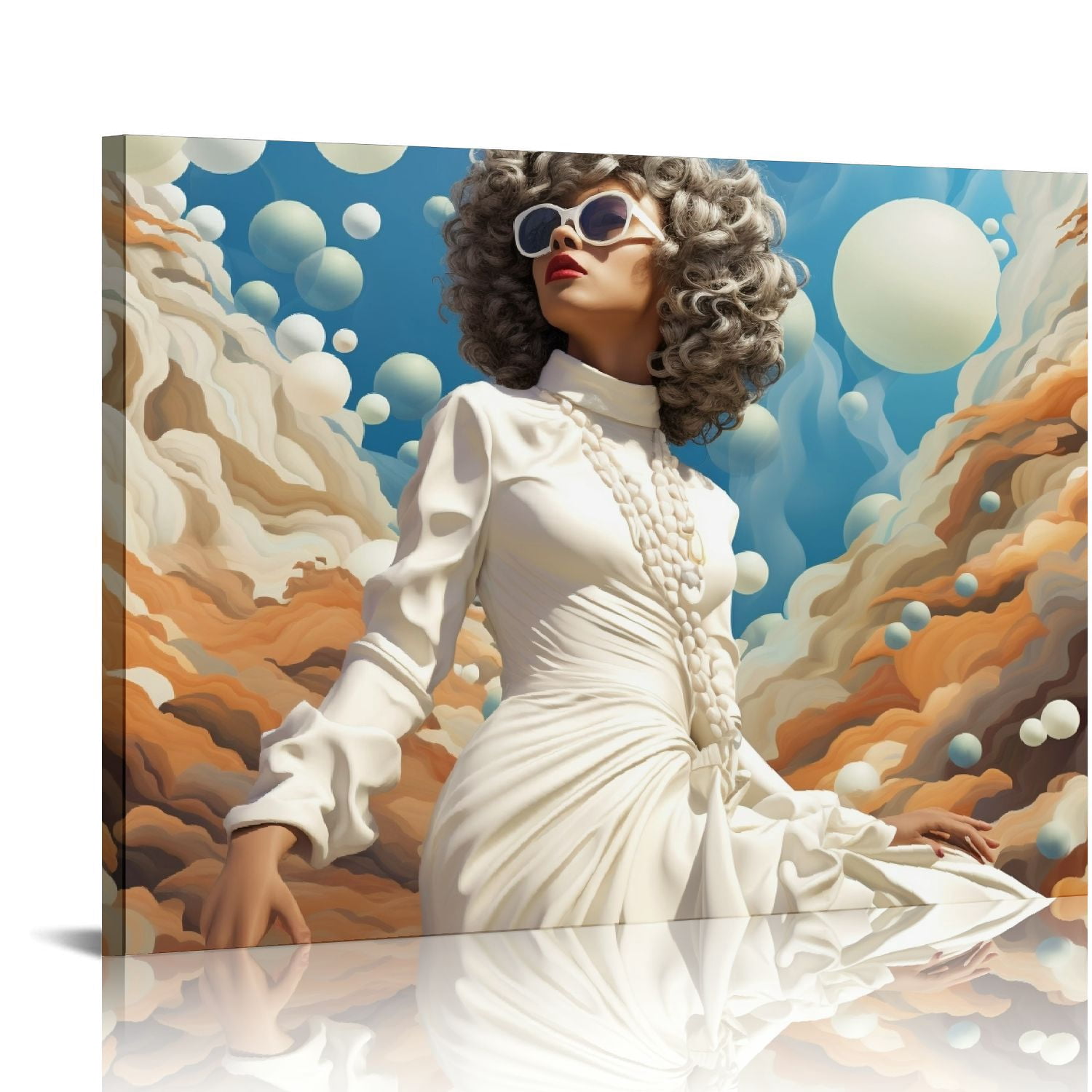 Nawypu American Black Woman Bathroom Wall Art Canvas Poster Decorative ...