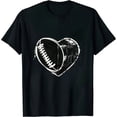 thumbnail image 1 of Nawypu American Football Heartbeat Pulse Line T-Shirt Black, 1 of 3