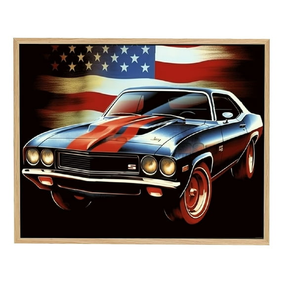 Nawypu American Muscle Car Car Art Poster Cars Canvas Wall Art Prints Vintage Sports Garage Sports Aesthetic Office Room Decor