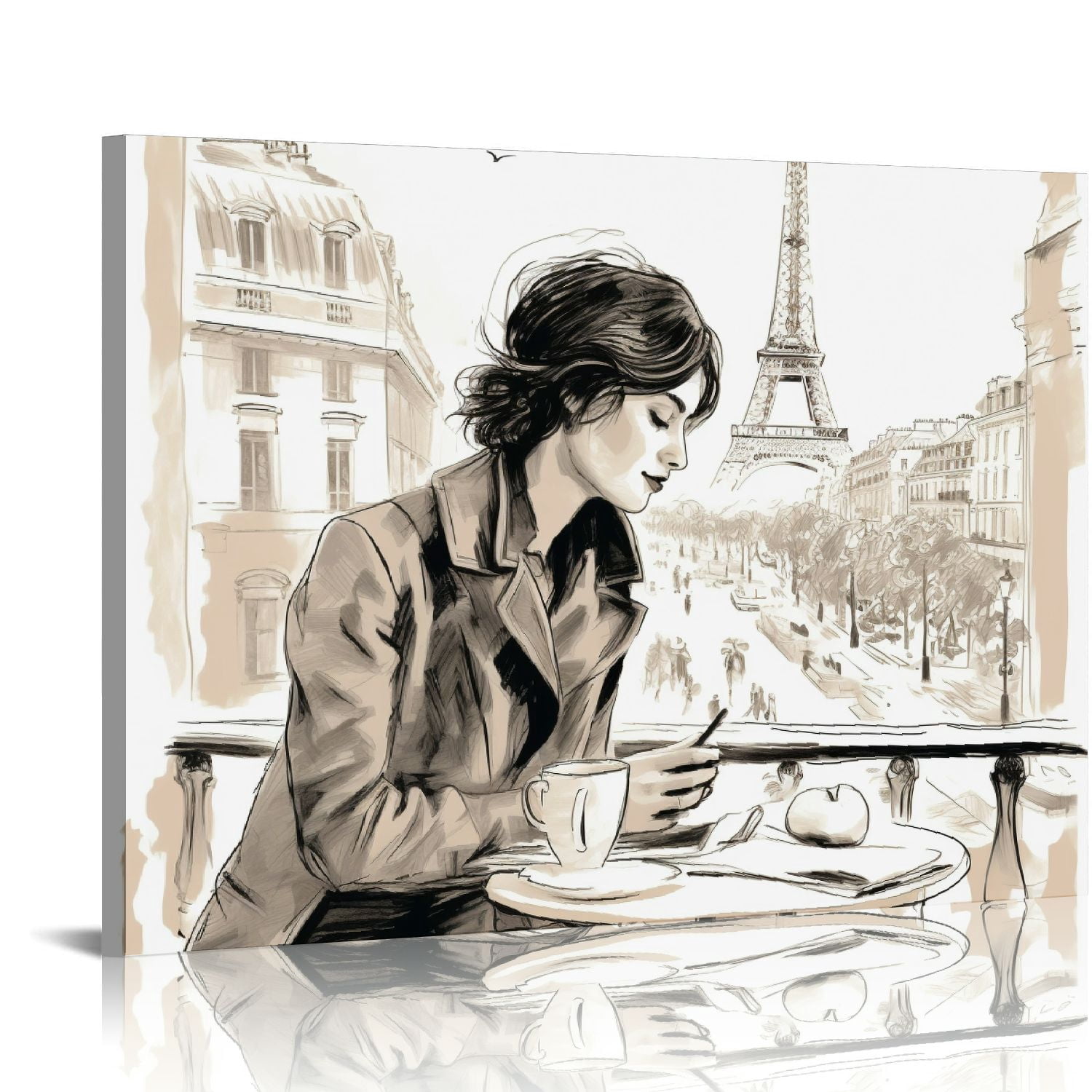 Nawypu American Wall Art Canvas Fashion Modern Black Girls Women Pink ...