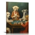thumbnail image 1 of Nawypu   Animal Canvas Print RePro Dressed Dogs Playing Mahjong, 1 of 5