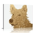 thumbnail image 1 of Nawypu Animals Wall Art Canvas Prints 'Scottish Terrier' Home Décor, Gold, White, 1 of 4