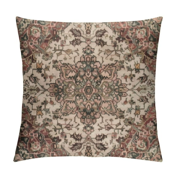 JEUXUS Antique Persian Rug Print Throw Pillow Cover Decorative Vintage Throw Pillowcases Cushion Case for Home Decor Living Room Bed Couch Sofa Car Outdoor