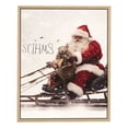 thumbnail image 1 of Nawypu Armindou Christmas Posters Wall Art Decor, Santa Claus Reindeer with Sleigh Hanging Posters  Farmhouse Christmas Canvas Wall Art Prints for Living Rooms Decor with Frame12X16 Inch, 1 of 4