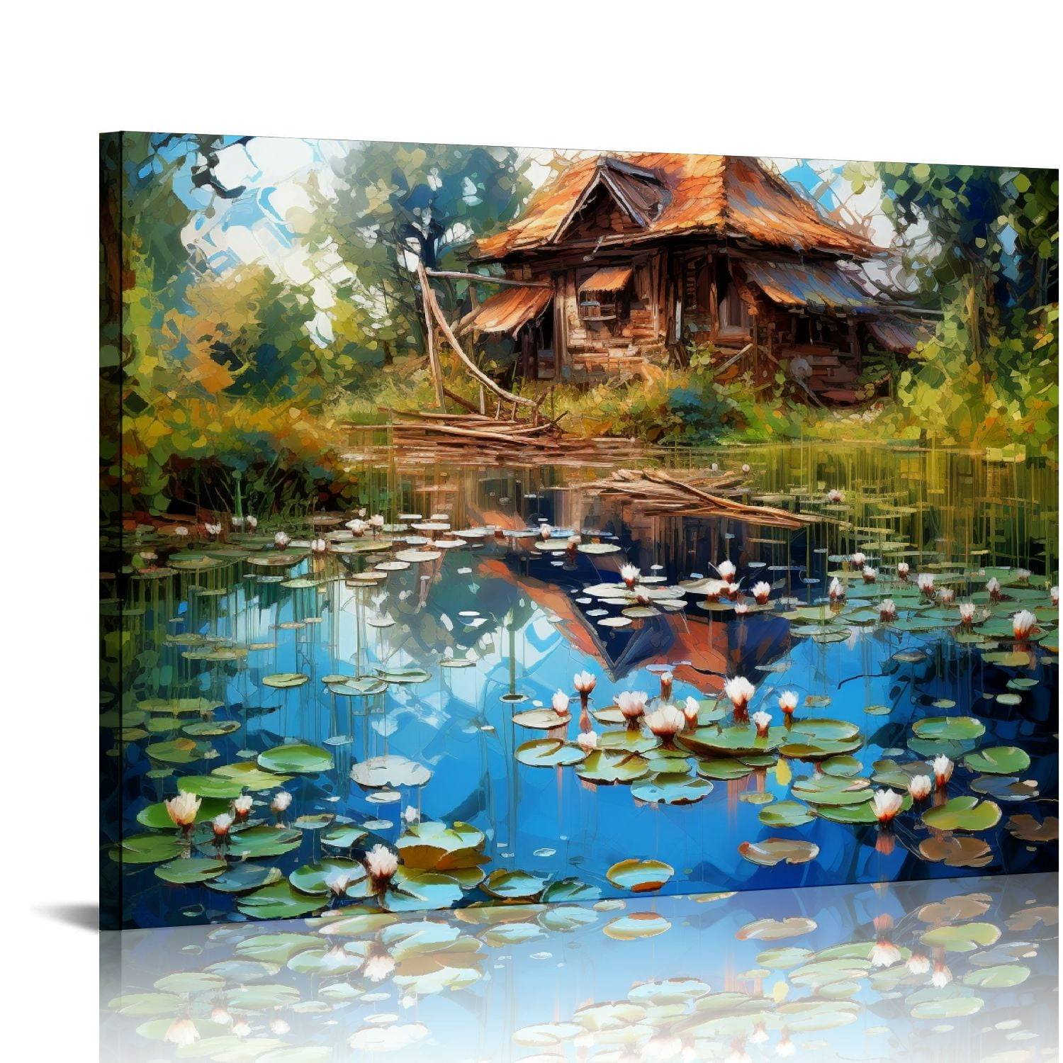 Nawypu Art Water Lilies Canvas Prints Wall Art of Claude Monet Famous ...