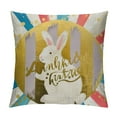 thumbnail image 1 of Nawypu Ashler Easter Bunny Pillow Covers, Easter Eggs Decorations Pillow Covers, Gold Pillow Cases for Easter Home Decor, Cute Rabbits Eggs Pillowcases for Spring Easter, 1 of 5