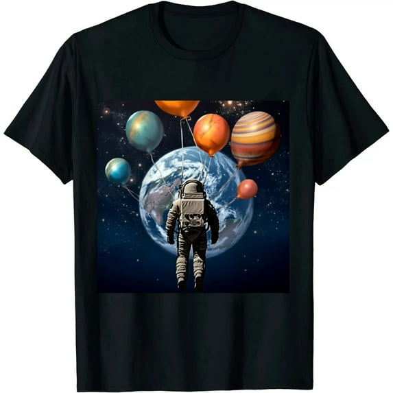 Nawypu Astronaut Space Balloons Moon Mars Planets | Astronaut T-Shirt