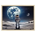 thumbnail image 1 of Nawypu  - Astronaut Standing on the Moon Overlooking Planet Earth Poster Canvas Print Wall Art Landscape Picture Printed on Canvas NASA Home Decoration Giclee Artwork Ready to Hang, 1 of 4