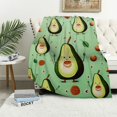 thumbnail image 1 of Nawypu Avocado Throw Blanket, Adorable Super-Soft Extra-Large Fluffy Avocado Blanket for Adults, Kids, Boys and Girls,Cute Avocado Blanket Warm and Cozy Throw for Bed, Crib or Couch, 1 of 6