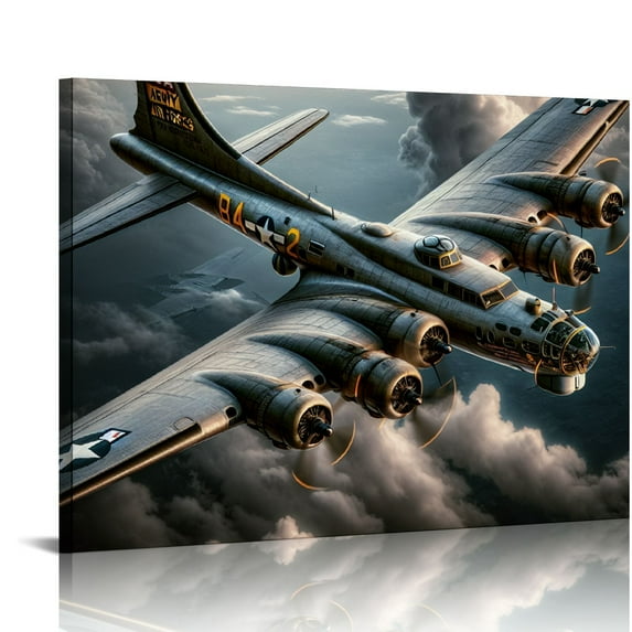 JEUXUS Fighter Military Aircraft Attack Aircraft Picture Art Wall Art Paintings Canvas Wall or Home or Living Room or Aesthetic