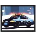 thumbnail image 1 of Nawypu Baby Boy Nursery Canvas Wall Art, Police Car, Transportation Car Artwork Print Wall Decor Framed, Vehicles Truck Nursery Room Paintings Wall Decorations for Baby Boy Room, Ready to Hang, 1 of 4