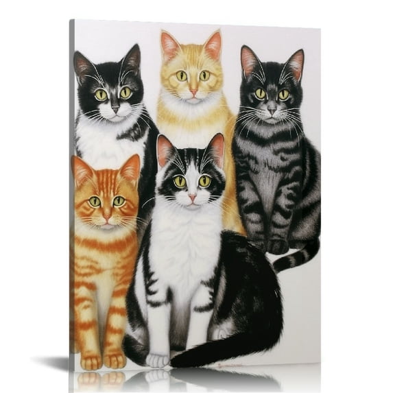 Nawypu Barbara Keith 'American Shorthair Illustration' Canvas Art