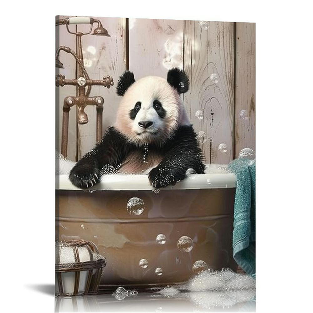 Nawypu Bathroom Wall Art Animal Prints Bathroom Decor Set of Canvas ...