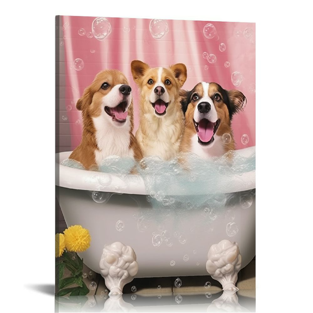 Nawypu Bathroom Wall Art Decor Funny Animals Canvas Prints Pictures